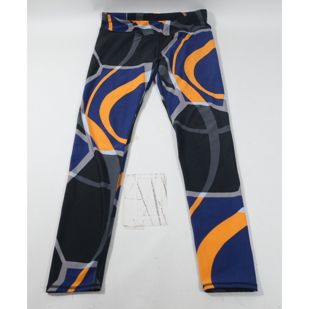 Fabletics Leggings Womens L Blue Orange Abstract PT1510407 Athletic Yoga Pants